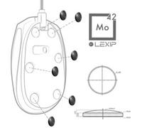 6 patins en cérmique pour souris Lexip