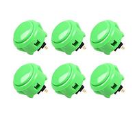 6 pc Set of Green Sanwa Push Buttons OBSF-30-G by Sanwa