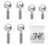 6 Pcs 1/4 "D - ring vis, tête plate en acier, arbre plus long, anneau en D, vis de montage 1/4", vis de montage en acier inoxydable pour caméra, trépied, monopode, plaque d'attache rapide