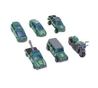 6 PCS 1 64 Voitures à Jouets Métalliques à L'échelle, Véhicule en Alliage Ensemble pour Les Enfants et Les Collectionneurs, Durable Day, Cast Mini Cars aux Couleurs Classiques (Green)