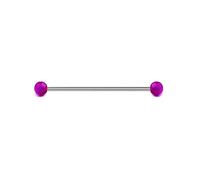 6 pcs 14G Haltères Industriels Emballage en Acier Inoxydable Oreille Cartilage Piercing Barbell