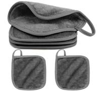 6 Pcs 20x20cm Lingette Démaquillante en Microfibre, Serviette Microfibre pour le Visage, Lingettes Gant de Toilette Microfibre, Réutilisables, Lavables et Douces pour la Peau