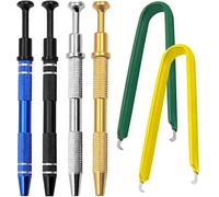 6 pcs 4 griffes Outil de ramassage et Outil d'extraction, Attrape-balle perçant Bijoutier Attrapeur de perles Extracteur de puce IC isolé Pince à Composant élèctronique pierres précieuses diamant