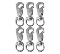 6 PCS 55 mm SNAP SNAPÉE 316 Clips de drapeau rotatif en acier inoxydable, crochets pour mousqueurs de corde à drapeau