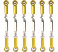 6 PCs 81 mm réglable en aluminium -servo -gauche barre d'accouplement pour RC -Autozubehörgold