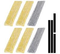 6 Pcs Accessoires de Serpillère en Microfibre et 4 Raclette de Fenêtre, Accessoires pour Aspirateurs de Vitres pour Kärcher WV 2/WV 5 Plus N WV 1 Plus, Chiffons de Nettoyage en Microfibre Karcher