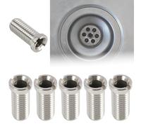 6 PCS Argent M12 x 30 mm Vis pour Panier D'évier Acier Inoxydable Vis Creuse Vi s de Bonde, pour Bonde d’Évier Cuisine, Installation Facile et Durable