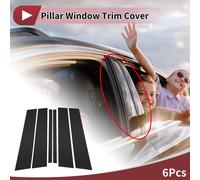 6 Pcs Avant Arrière Gauche Droite Voiture Porte Montant Fenêtre Garniture Pour Mercedes-Benz Classe M 2012-2015 Anti Rayures Autocollant Pilier Messages Couverture Noir