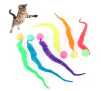 6 PCS Balle à Queue Longue, Jouet Rebondissant Amusant pour Chat Jouet Interactif pour Chat, Rollerball pour Chat Jouets pour Chat À Balle Mobile Cat Balls pour Chats de Tous Âges