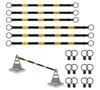 6 Pcs Barres Cônes Trafic, 1-2m, Poteaux Barricade, Bouts de Remplacement