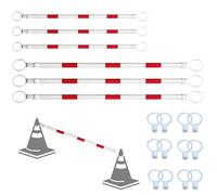 6 Pcs Barres Cônes Trafic, 1-2m, Poteaux Barricade, Bouts de Remplacement