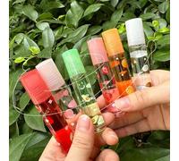 6 Pcs Baume à lèvres, Fruit Roll On Lip Oil, Antiadhésif La tasse,hydratant Lip Plumper,Rouge à lèvres Liquide Hydratant lèvres maquillage coffret cadeau