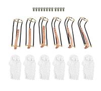 6 Pcs Billiards Table Pocket Rail Slide Track with Net Bags, Adjustable Height Billiard Table Rails for 8 - Ball and Chinese Pool Tables, Includes Screws for Easy