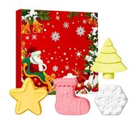 6 pcs Bombes de Bain Noël, Coffret Cadeau Boules de Bain, Bombes de Bain Moussant aux Huiles Essentielles, pour Cadeau Femme,Fete des Meres,la Saint Valentin,Noël