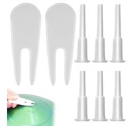 6 Pcs Bouchon d'air Yoga, Kit de Remplacement de Bouchon de Ballon d'exercice pour Yoga, Yoga Air Bouchon, Tige de Prise de Rechange, avec 2 Outil Amovible