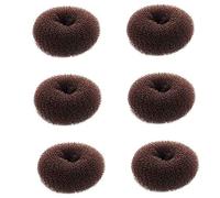 6 pcs Bud Hair Braid Extra Small Hair Bun Maker pour les enfants, Hair Donut Sock Bun Form pour les filles, Mini Hair Donut Shaper pour les cheveux courts et minces (petite taille 2,4 pouces, brun fo