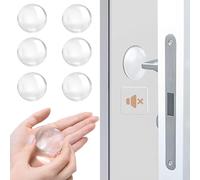 6 PCS Butée de Poignée de Porte Murale, 40 x 8 mm, Butée de Porte Adhésive Transparentes Butoirs de Porte en Silicone Avec Puissant Stop Porte pour Portes De Placard, Cuisine, Salle De Bain, Bureau