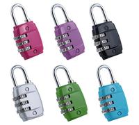 6 Pcs Cadenas Code Combinaison à 3 Chiffres en Métal pour Valise Avion, Petit à Code College Métal pour Casier Bagage Gym