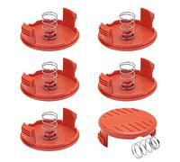 6 Pcs Capuchon Bobine de Rechange compatible pour Black et Decker RC100P | Cache Bobine Coupe Bordure Plastique,Couvercles de Capuchon de Bobine de Tondeuse avec 6 Ressort