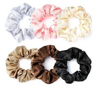 6 pcs Chouchou Cheveux Femme, Chouchous Élastiques Doux, Bandes de Cheveux de 10 cm en 6 Coule, Doux pour les Cheveux, pour Femme ou Filles Accessoires Cheveux