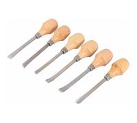 6 Pcs Ciseaux à Sculpture sur Bois Professionnel Poignée en Acier Gouges Outils de Sculpture Ensembles pour Débutants Am Étiquette