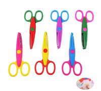6 PCS Ciseaux Enfants, Ciseaux de Bricolage Vagues Travaux Manuels Dentelés Découpe Zig Zag Cranteurs et de Bordure Sécurité Pour Enfants Crèche Entraînement Préscolaire Enseignement Artistique