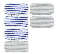 6 Pcs Clean and Steam Lingette, Clean and Steam Accessoires, Serpillere Balai Vapeur compatible avec Rowenta Clean & Steam ZR850002 ZR005801 ZR005804 RY7xxx RY8xxx (Gris et Bleu)