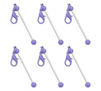 6 pcs clés en perles clés en métal de chaîne de manèges en métal charme pour décorations de chaîne