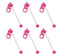 6 pcs clés en perles clés en métal de chaîne de manèges en métal charme pour décorations de chaîne