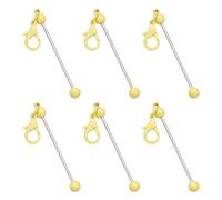 6 pcs clés en perles clés en métal de chaîne de manèges en métal charme pour décorations de chaîne