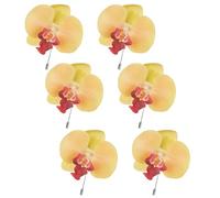 6 Pcs Corons de Phalaenopsis Artificiels avec Épingle, Boutonnière Corsage pour Hommes, Adapté à la Cérémonie de Mariage, à L'anniversaire, à Un Dîner Formel et à Une Fête (D)
