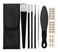 6 PCS Coupe Cors Pied Scalpel Pedicure Lame Pieds PéDicure Bistouri Professionnel Couteau Kit Pour Coupe RâPe à PéDicure Fichier Ensemble Apporter 24 Patch Ongle Incarné,1 Sac de Rangement