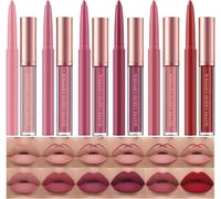 6 Pcs Crayon À Lèvres Mat Et Ensemble De Rouge À Lèvres 24 Heures Nus Étanche Beauté Maquillage Kit Lipgloss Liptints Pour Femmes Crayon À Lèvres Rouge Lifter Brillant À Lèvres Cadeaux(Set B)