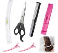 6 pcs Creaclip Coupe Cheveux Soi Même Pince d'Aide à La Coupe de Cheveux Pièces et Peigne à Deux Barrette de Coiffure Coupe de Coiffure Professionnel Bouts Ciseaux Pinces DIY Bricolage Tondeuse