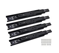 6 PCS CUITS DIRVER RUNNEURS 10 Pouces à 20 Pouces, Diapositives de tiroir à Montage latéral avec vis, Rails de Guide Lourds entièrement Extension en 3 Sections, pour Les armoires de Garage de