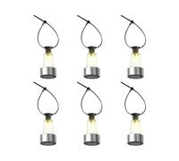 6 pcs de clôture solaire - Attachez la lampe imperméable colorée | Lumière solaire en acier inoxydable extérieur, lanterne LED pour jardin intérieur au bord de la piscine CARDE CONDUITE | Éclairage de