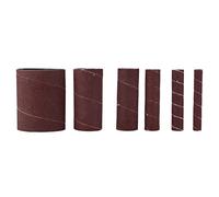 6 pcs de papier de verre, 120 manches de ponçage en papier de verre de sable à tambours à outil rotatif en bois pour broyeur électrique