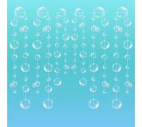 6 Pcs Décorations De Guirlandes Bulles Blanches, Décorations D’Anniversaire De Sirène En Pvc, 3D Bubble Coutout Guirlande Sous Les Décorations De Fête De La Mer Pour La Fête D’Anniversaire Des Enfants