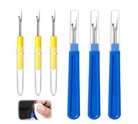 6 PCS Découseurs, Tranchant Outils Couture Seam Ripper Stitch Poignée Confortable Pour Travaux Et Outils D'enlèvement Broderie à La Manuels Point De Croix Coutures Ouvertes Point (Jaune, Bleu)