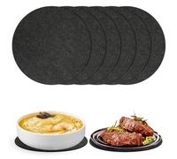 6 PCS Dessous de Verre en Feutre, 20cm sous Verres Ronds Anti-Slip Résistant à La Chaleur, Dessous de Verre Ronds en Feutre Antidérapants, Dessous-De-Verre Ronds en Feutre pour Verres pour Café Bière