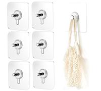 6 pcs d'image sans clous, 2, 4x2.4 auto-adhésif sans cintres d'image, 22 livres de crochets muraux imperméables pour images, affiches, photos, peintures décoratives