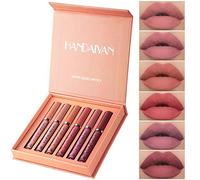 6 Pcs/ensemble Sexy Rouge À Lèvres Liquide Étanche Longue Durée Moist Gloss À Lèvres Vif Coloré Brillant À Lèvres Mode Humidité Lisse Rouge À Lèvres Rouge À Lèvres Longue Durée Teinte # B