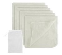6 Pcs Etamine Alimentaire,50 X 50cm Étamine Tissu En Coton Non Blanchi Mousseline Alimentaire Ultra Fine Lavable Chiffon À Fromage Anti-Chaleur Pour Filtrer Jus Fromage Thé Épices