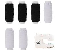 6 Pcs Fil Elastique Couture,Fil Couture,Fil De Couture,Fil Couture Blanc,Peut Être Utilisé pour La Confection De Costumes, Convient Également pour Les Bracelets De Perles