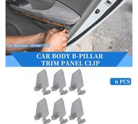 6 pcs Fixation De Panneau De Garniture De Montant B De Carrosserie De Voiture pour Volkswagen Passat 1998-2010, Supports Montage Garniture Intérieure En Métal Durable Argenté