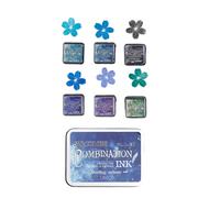 6 Pcs Flowing Colors Series Inks Pad Set Combination Inkpad Stamp Pad Set for Scrapbook Journal Stamping Flowing Colors Series Inks Pad Set