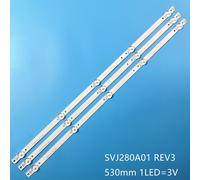 6 pcs FOR 2TV Bande de rétroéclairage LED pour Proline Bravis Changhong, 5 lumières, 28 pouces, M10, 28C2000B, H280B7100C, SVJ280A01, REV3, 130402, Nouveau ""Nipseyteko