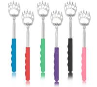 6 PCS Gratte Dos Télescopique, Acier Inoxydable Grattoir Dos, Portable Scratcher Gratte-Dos pour Le Massage (Bear Multicolor)
