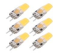 6 PCS GY6.35 Lampe, Led Ampoule Dimmable 5W AC DC12V COB Ampoule Économie d'énergie Silicone Plafonnier Lampe pour Salon