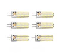 6 Pcs Gy6.35 LED, 700lm 72 LEDs 360 Degrés Gy6.35 Led Ampoule 7W AC DC12V G 6 35G6.35 Corn Light pour Suspensions Plafond Lumière Chaude (2700K 3000K) (Blanc 6000K)